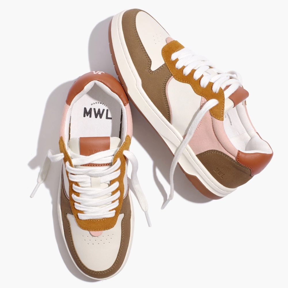 Madewell Court Sneakers in Nubuck and Recycled Leather Size 8.5